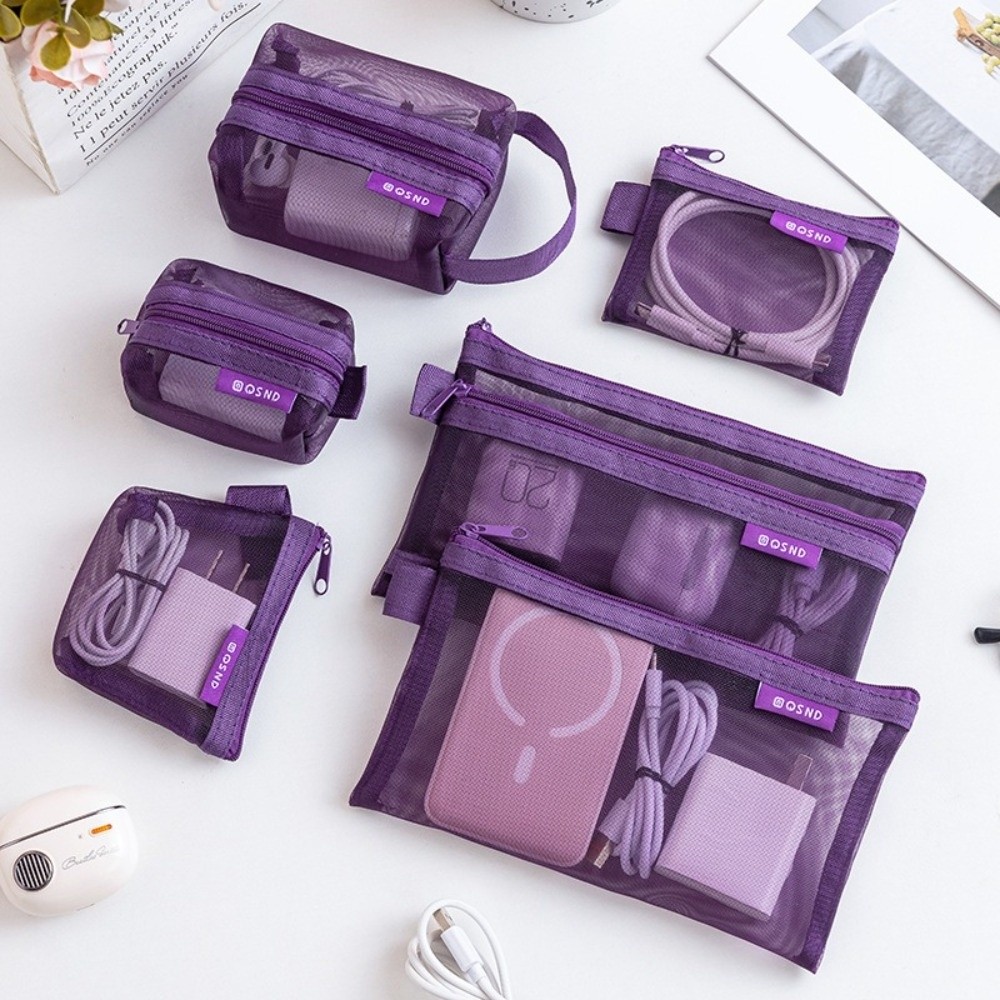 Cosmetic Bags - Multifunctionele, transparante opbergtas van nylon, vierkant,