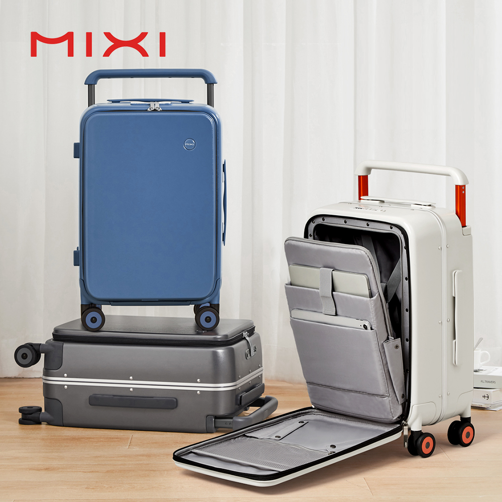 Aluminum Frame Carry On Luggage - Mixi Nieuw Ontwerp Koffer met Brede