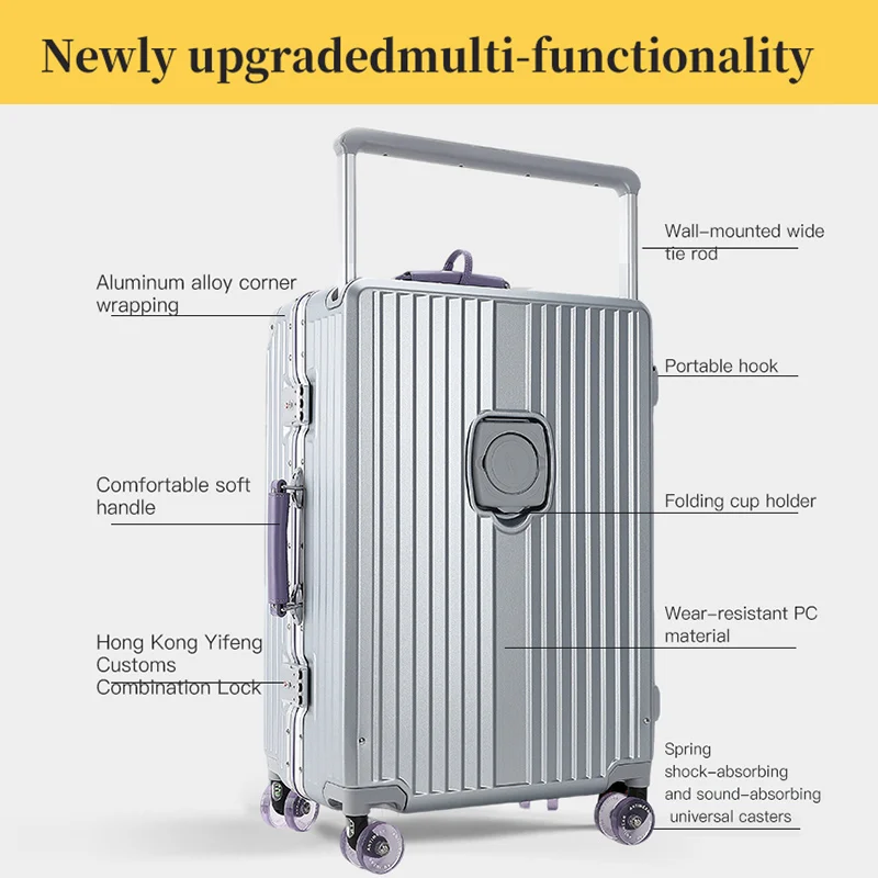 MIGEBAO 20 Inch Premium Koffer - Aluminum Frame Carry On Luggage recensie en prijs